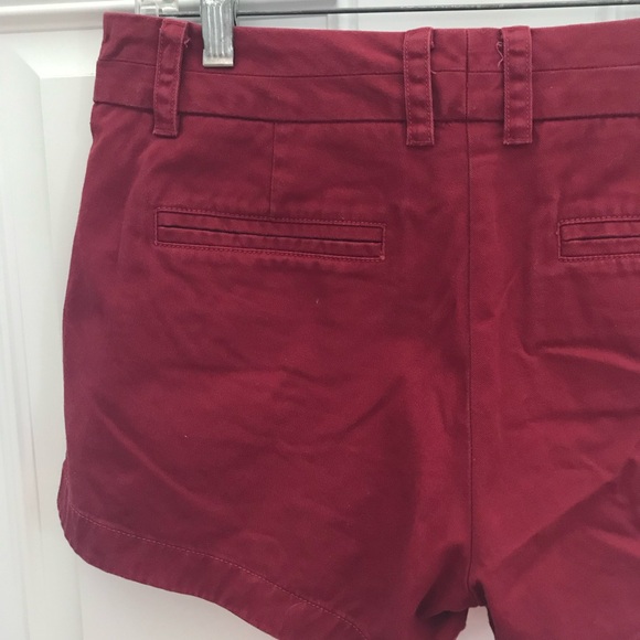 J. CREW Weathered Classic Twill Dark Red Chino SHORTS - Picture 5 of 8